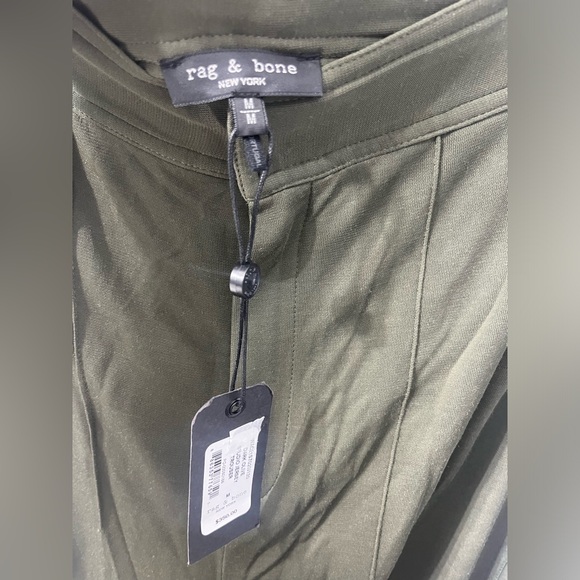 Rag & Bone Dark Olive Studio Jersey Trouser Pant Size Medium NWT - Picture 6 of 10